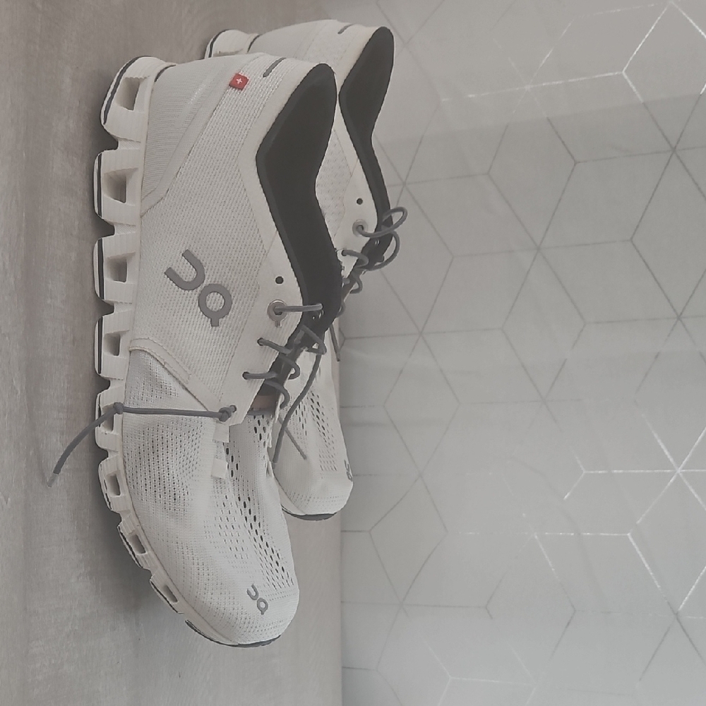 On Cloud Running White and Black Sneakers